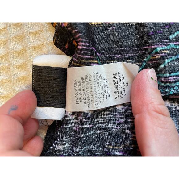 Jostar Y2K Boho Whimsy Goth Peacock Black Purple Blue Stretch Maxi Tank Dress XL - Picture 8 of 12